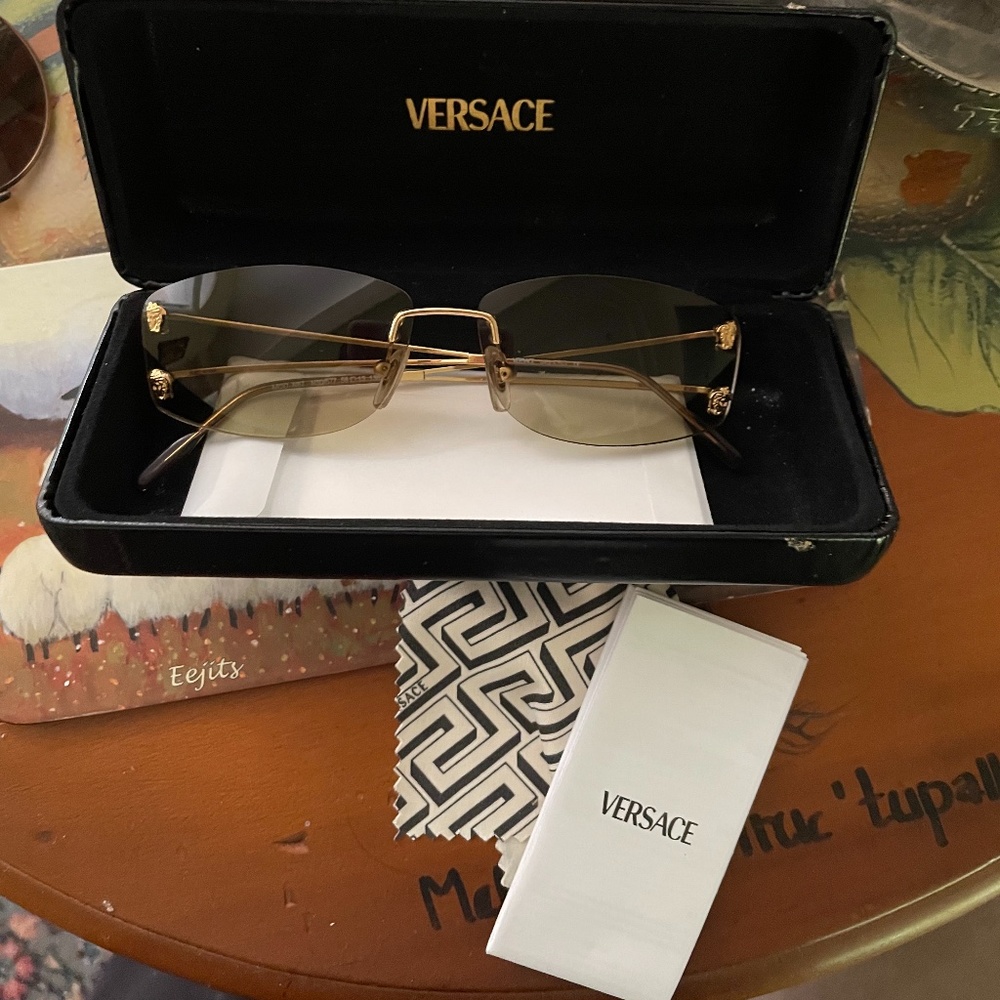 new Versace Gold metal sunglasses